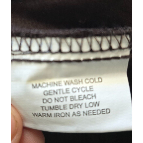 ALC Woman Blouse Women's 3X Brown Ruffles Collar Long Sleeve Hook & Eye NWT - Picture 4 of 12